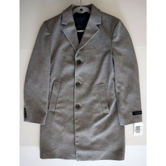 Tommy Hilfiger Men's Sz 36S Gray Heather Classic Double-Breasted Pea Coat - Picture 8 of 10